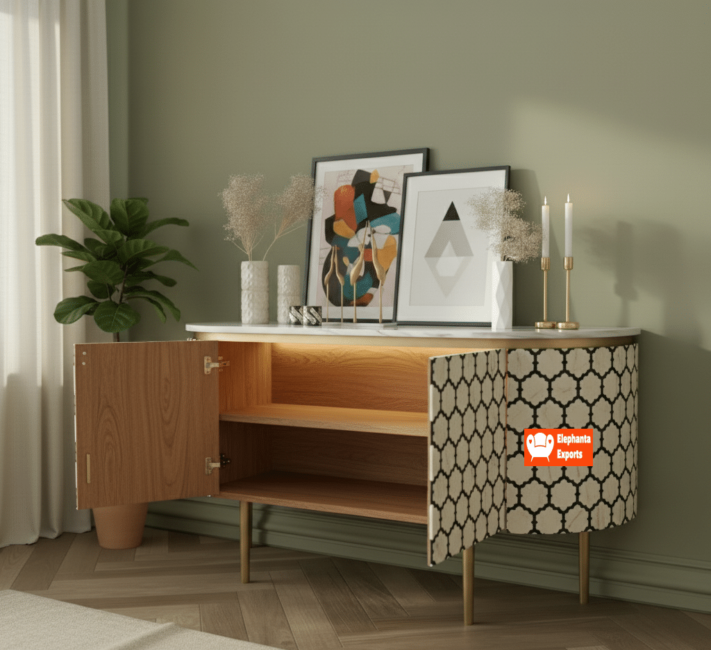 Sapan Bone Inlay Sideboard