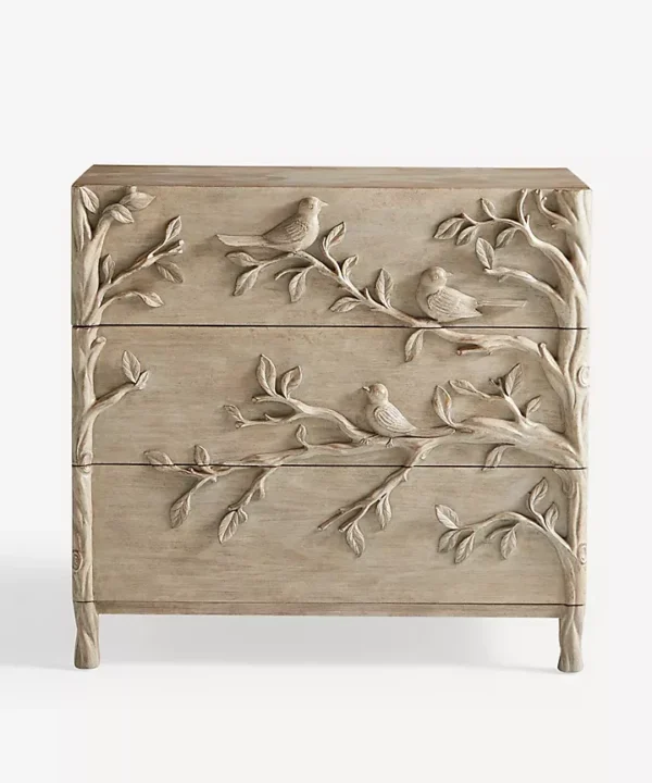 Bird Wooden 3 Drawer Dresser