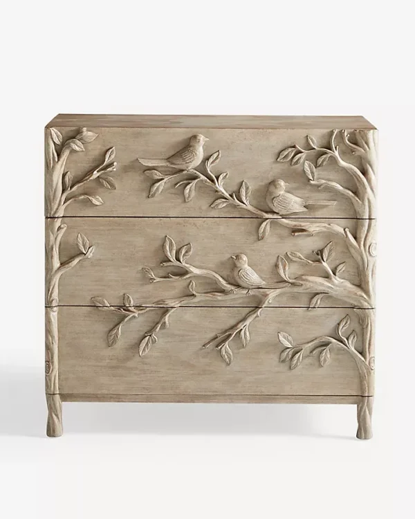 Bird Wooden 3 Drawer Dresser