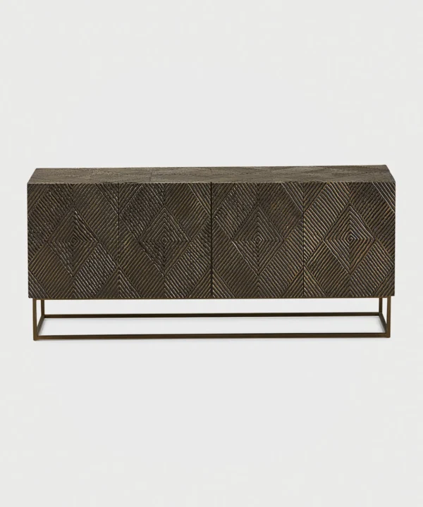 Rivera 4 Door Brass Credenza