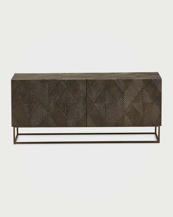 Rivera 4 Door Brass Credenza