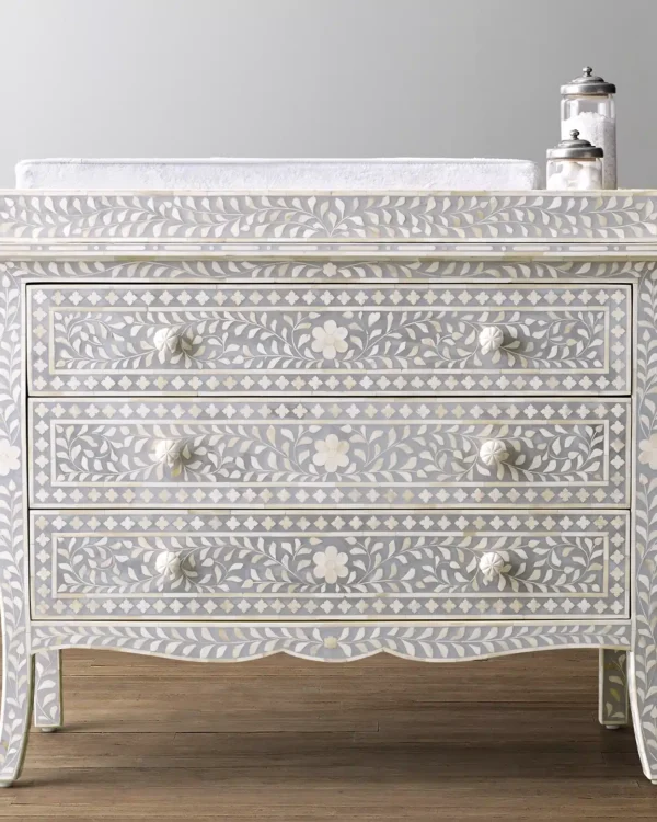 Celeste Bone Inlay Dresser and Topper Unit