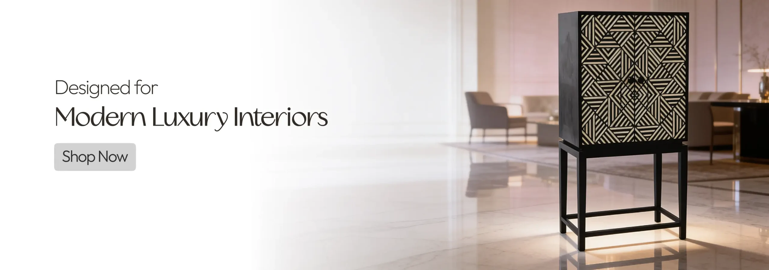 Geometric Bar Cabinet