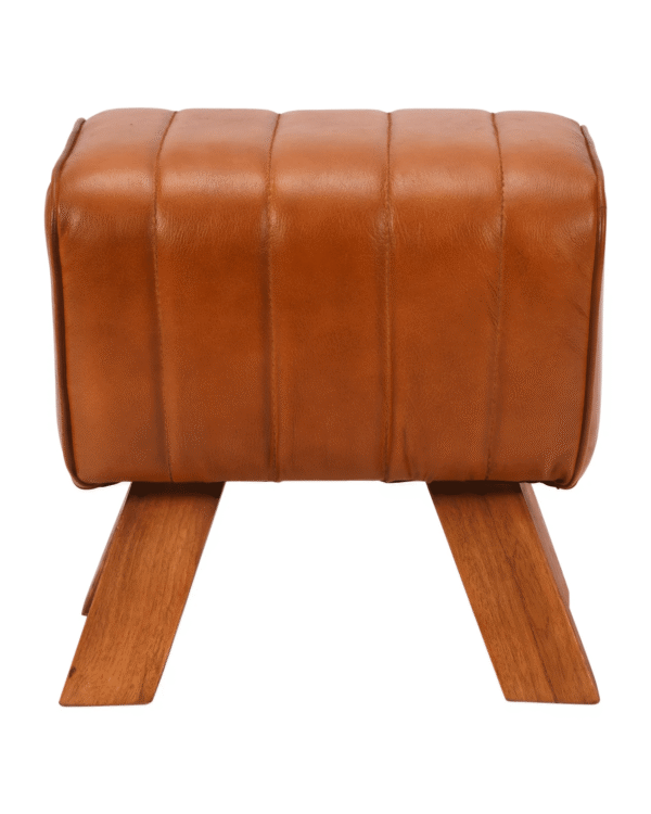 Leather Ottoman Stool