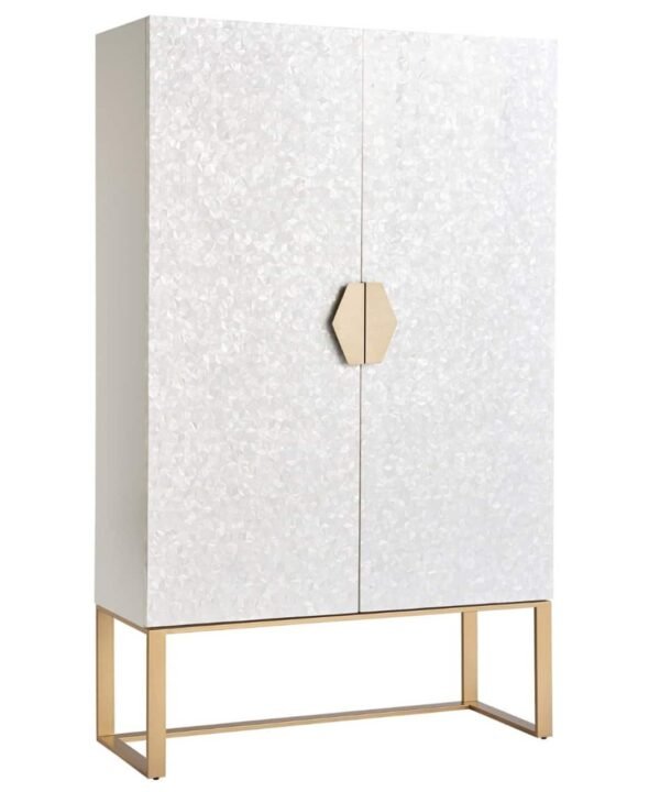 Mother of Pearl Inlay Bar Cabinet