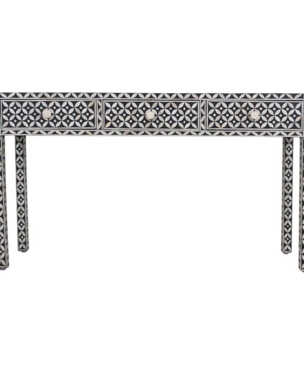 Geometric Bone Inlay Console / Desk