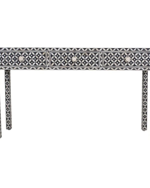 Geometric Bone Inlay Console / Desk