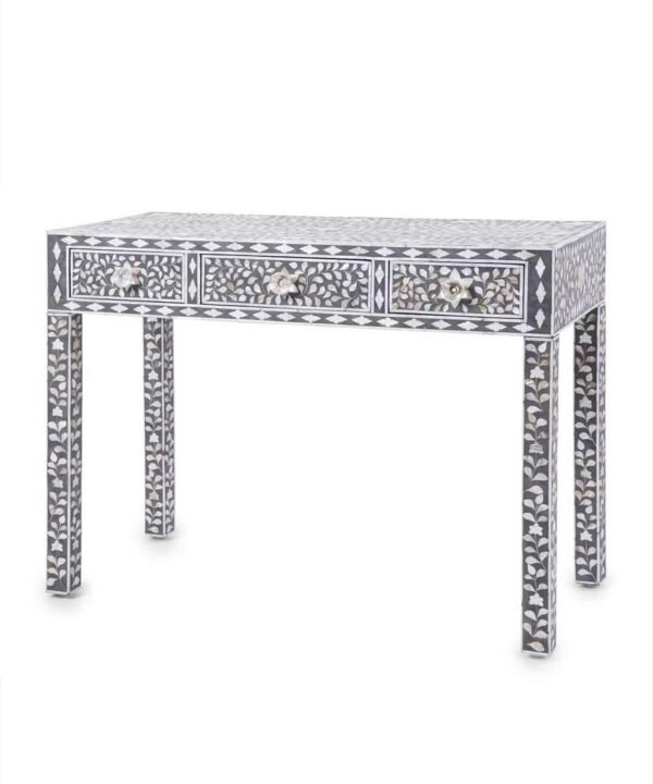 Floral Mother of Pearl Inlay Console / Desk