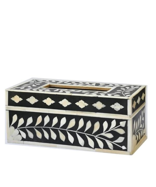 Floral Bone Inlay Tissue Box