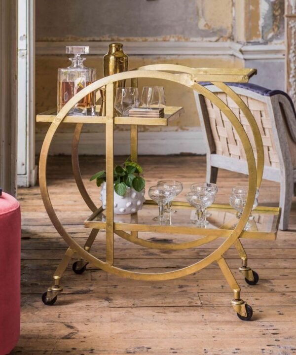 Rosy Circular Bar Trolley
