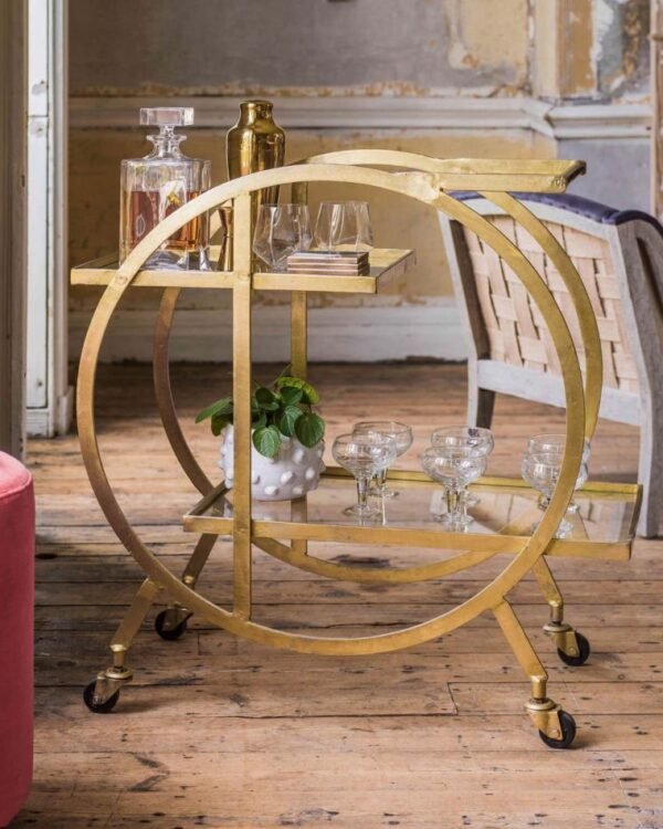 Rosy Circular Bar Trolley