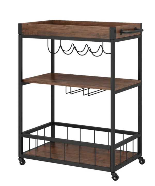 Modular Wooden Bar Cart