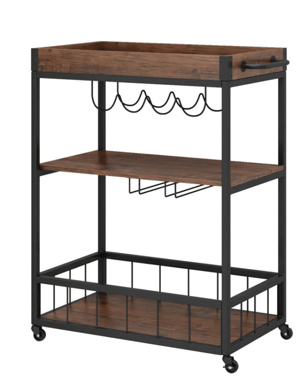 Modular Wooden Bar Cart