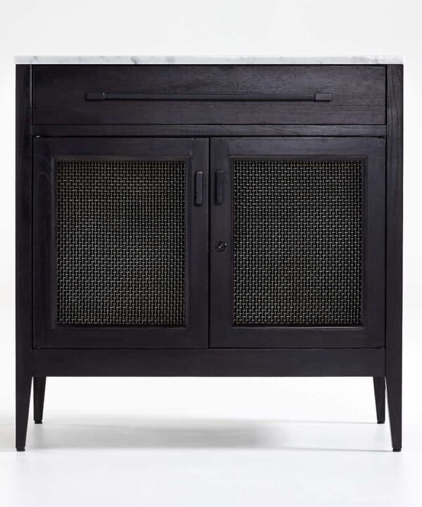 Small Bar Cabinet with Marble Top