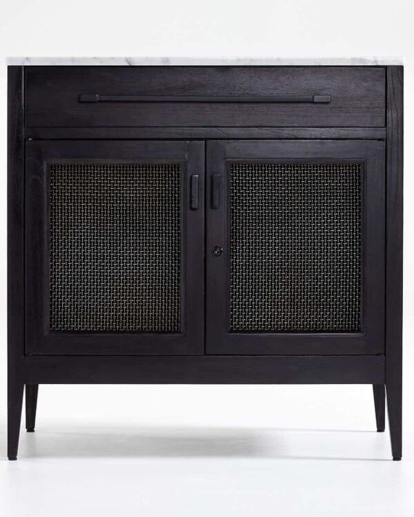 Small Bar Cabinet with Marble Top