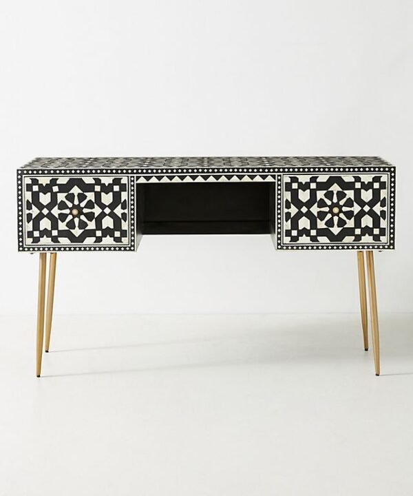 Moroccan Bone Inlay Console / Desk