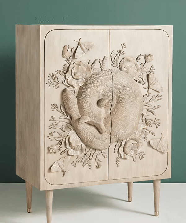 Handcarved Jungle Cabinet