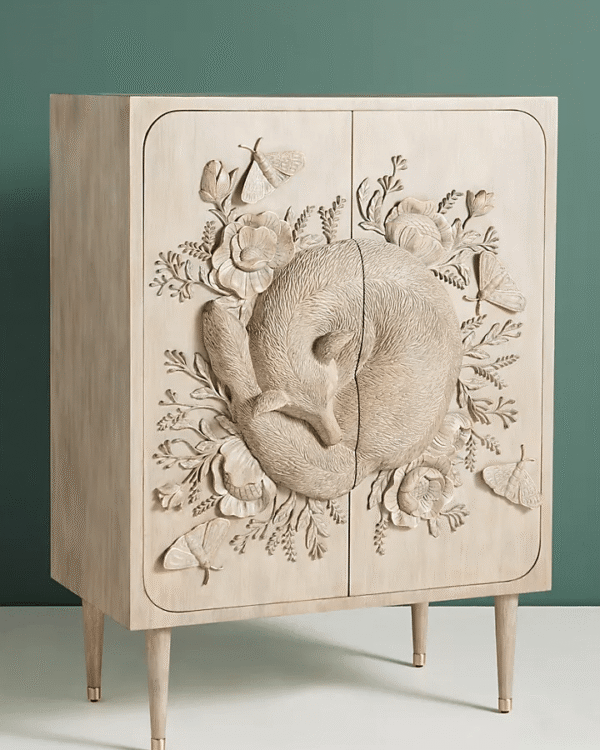 Handcarved Jungle Cabinet