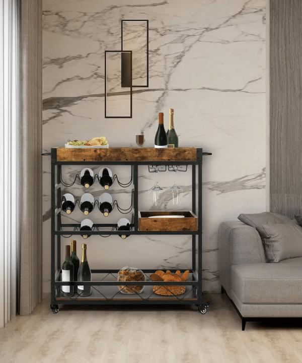 Zephyr Industrial Bar Cart