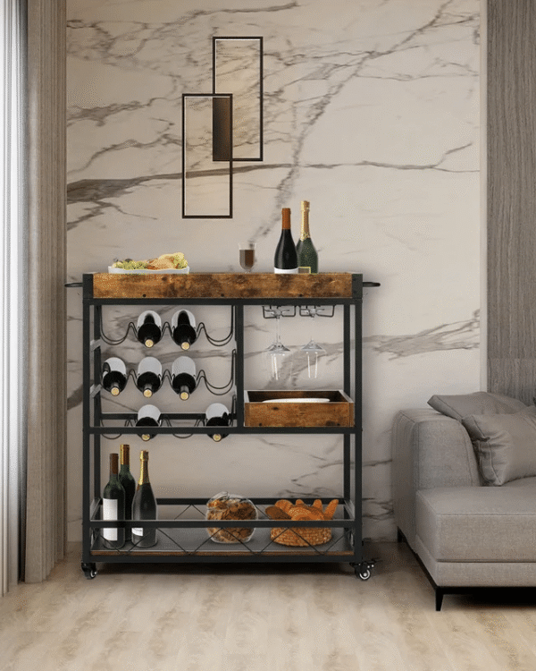 Zephyr Industrial Bar Cart