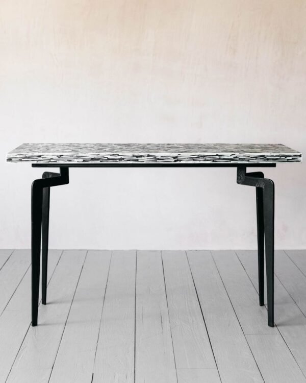 Modern Bone Inlay Console Black