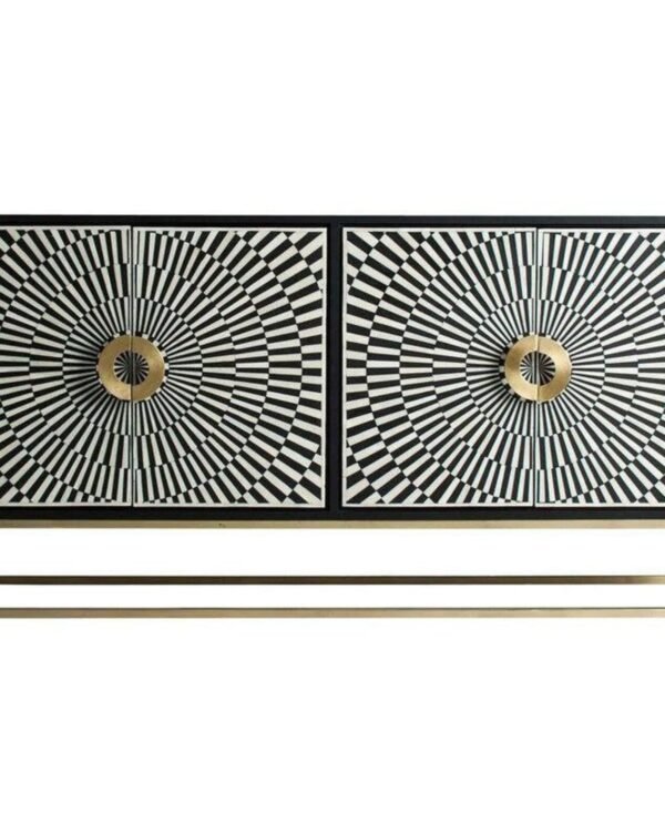 Isabella Bone Inlay Sideboard in Black and White