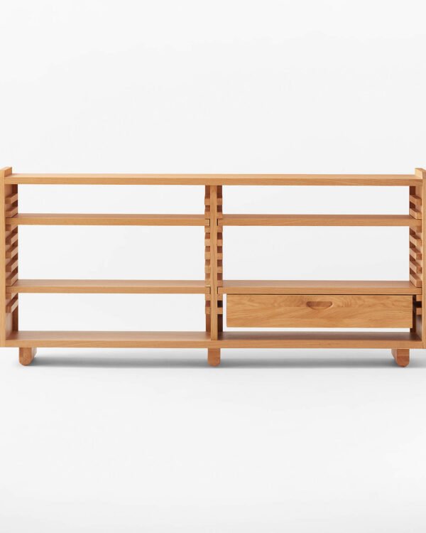 Wooden Low Bookshelf