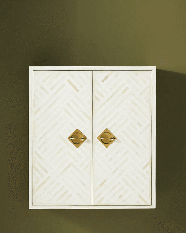 Bone Inlay Bath Cabinet