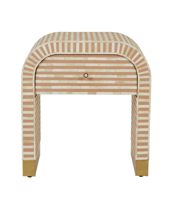 Bone Inlay Waterfall Bedside