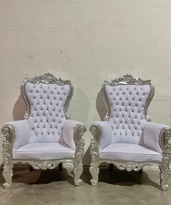 Vintage German Silver Throne Chair