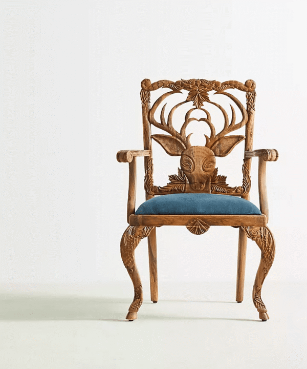 Handcarved Deer Armchair