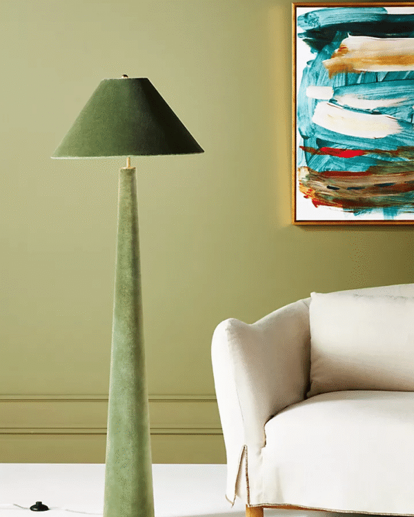 Jade Velvet Floor Lamp