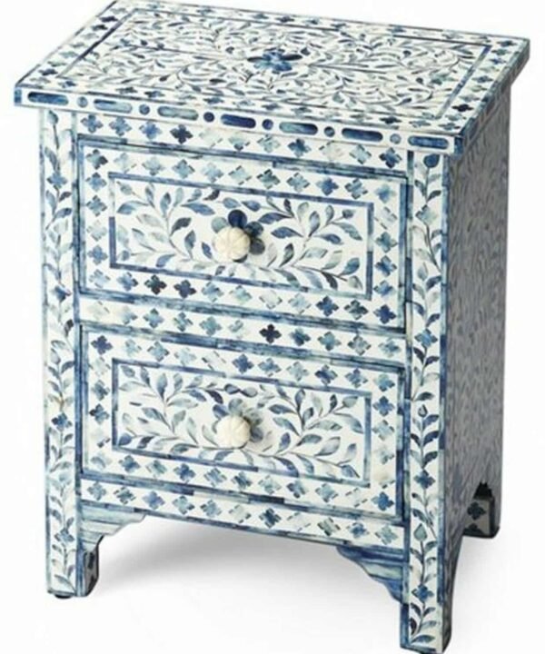 Floral Colored Bone Bedside