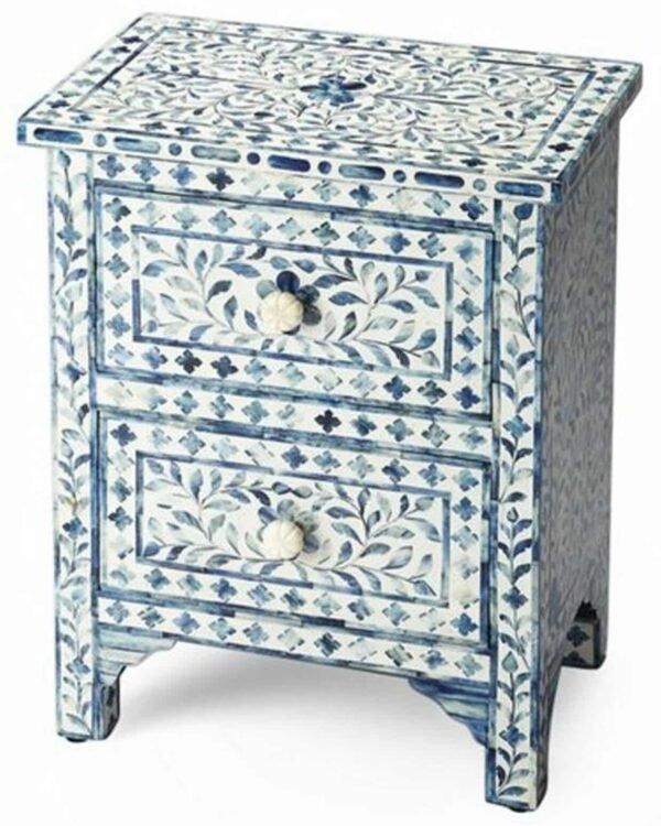 Floral Colored Bone Bedside