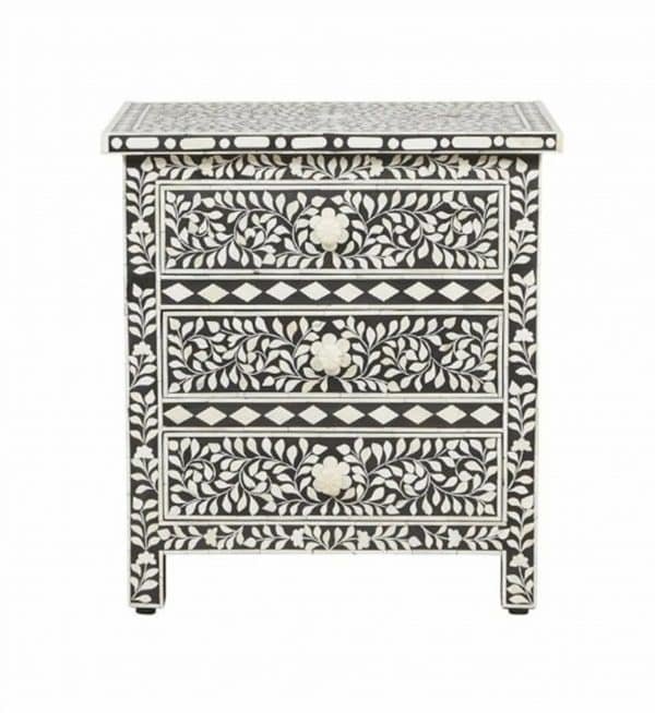 Rio Floral 3 Drawer Bedside
