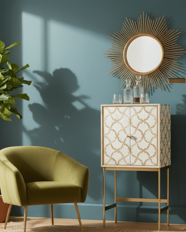 Rukaya Bone Inlay Bar Cabinet