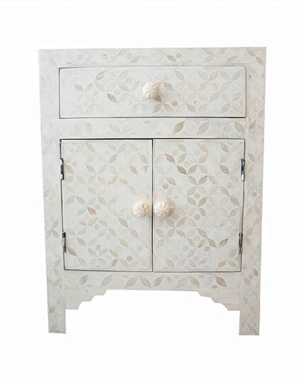 Geometric Bedside Bone Inlay