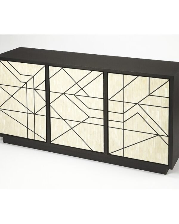Manhattan Bone Inlay Sideboard In Black
