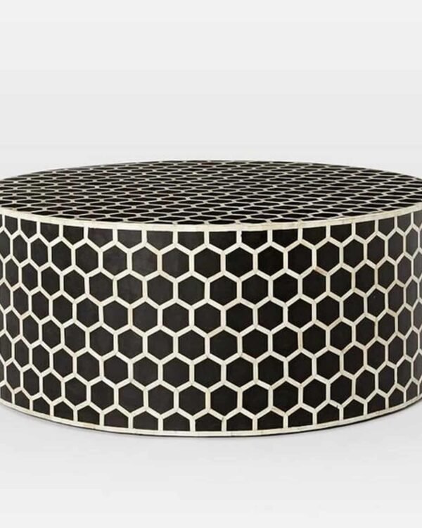 Honeycomb Bone Inlay Coffee Table