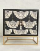 Handmade Bone Inlay Swan Cabinet
