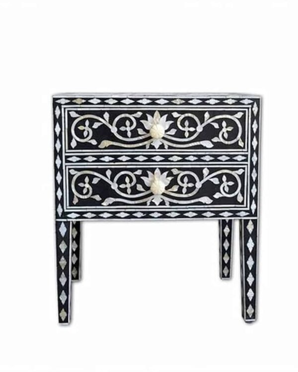 Lotus Bedside Pearl Inlay