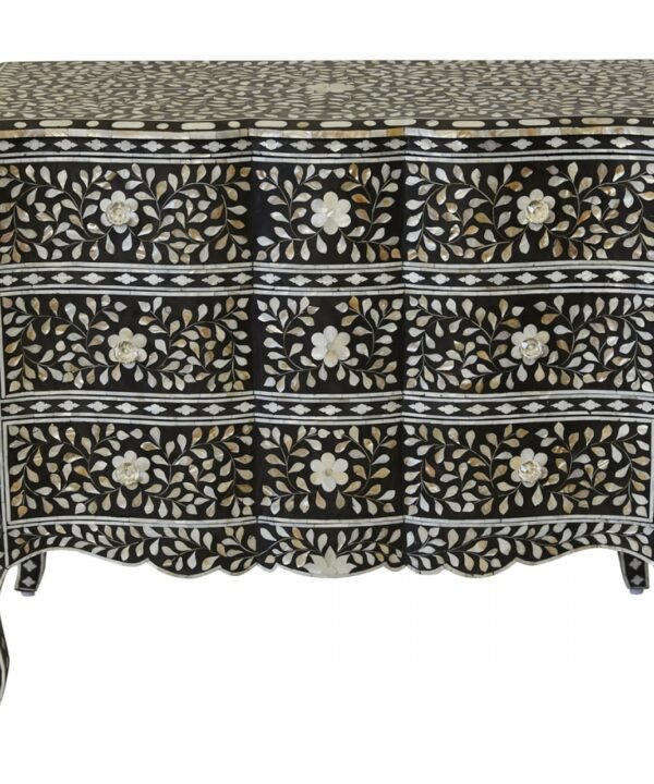 Provincial French Mother of Pearl Inlay Chest of 3 Drawers