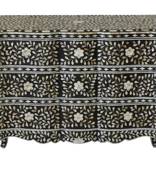 Provincial French Mother of Pearl Inlay Chest of 3 Drawers
