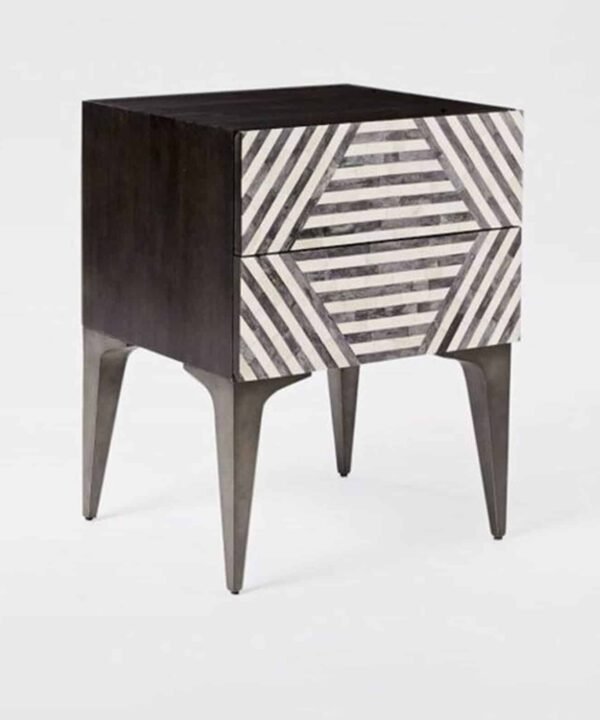 Modern Striped Bedside