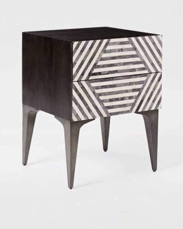 Modern Striped Bedside