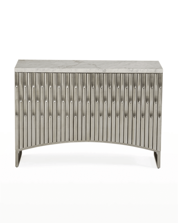 Ziana Silver Cabinet with Doors