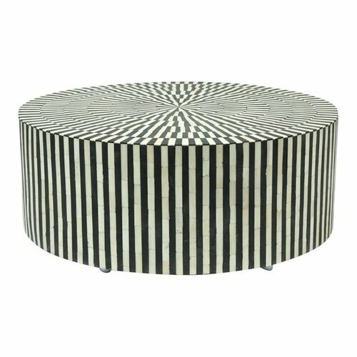 Striped Bone Inlay Coffee Table