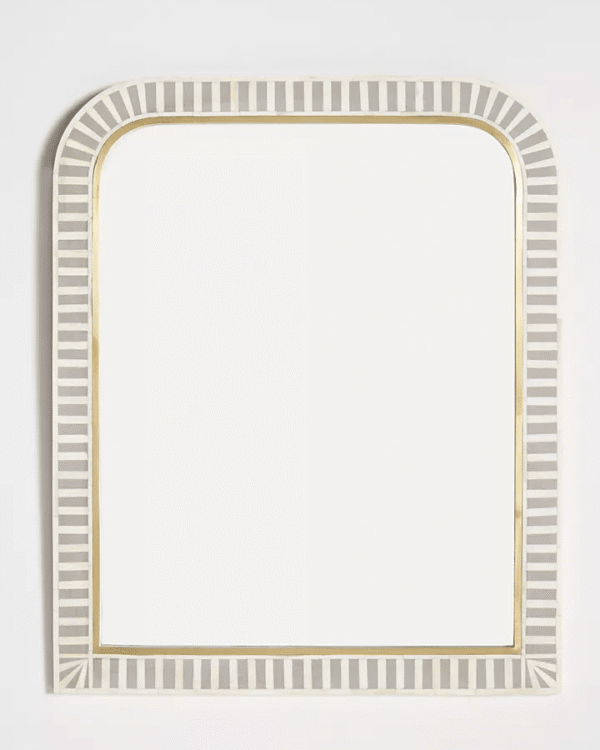 Striped Bone Inlay Mirror