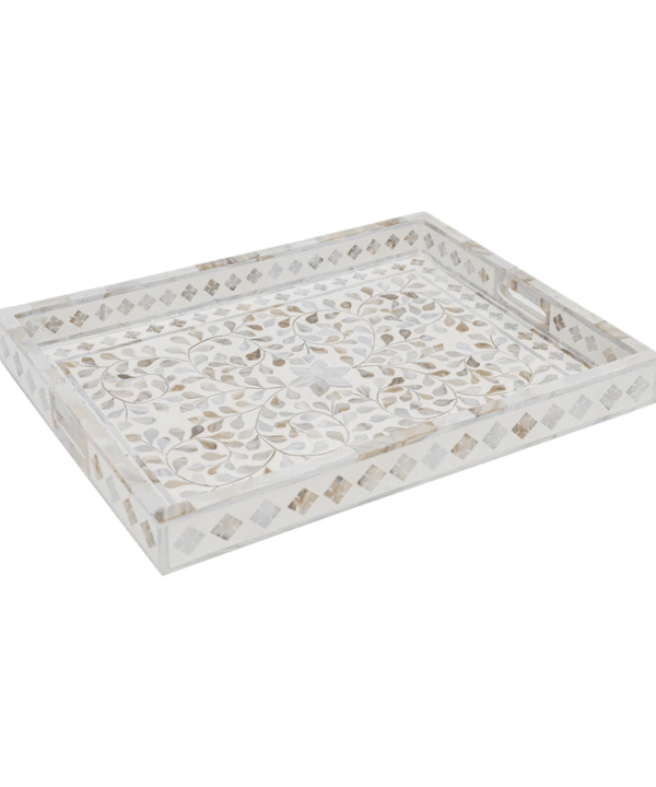 Floral Mother of Pearl Inlay Tray