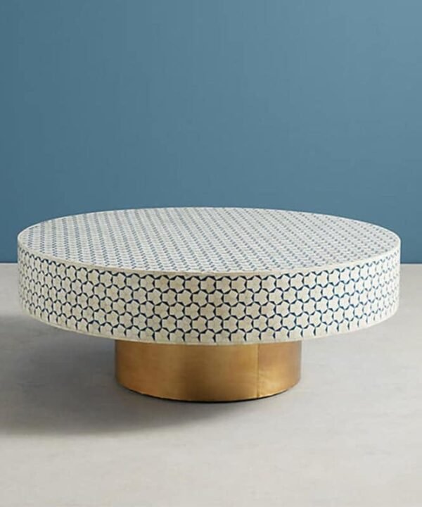 Targua Bone Inlay Coffee Table Round